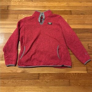 L.L. Bean Women's Heathered bright reddish-orange Pullover